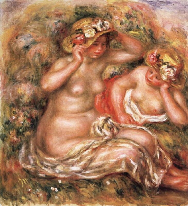 Pierre Renoir The Nudes Wearing Hats